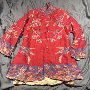 30% off 4 items-Vintage Blazer with Floral Design